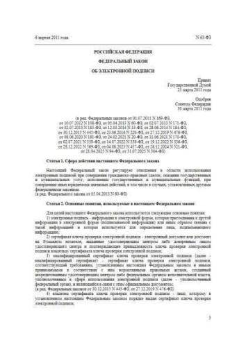 Федеральный закон от 06.04.2011 г. № 63-ФЗ
